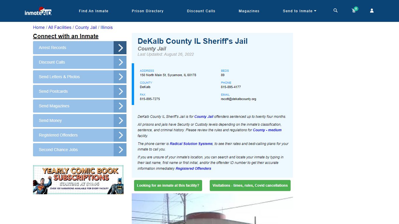 DeKalb County IL Sheriff's Jail - Inmate Locator - Sycamore, IL